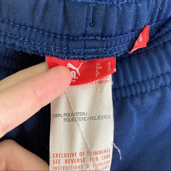 3/$30 Puma | Navy/Pink Stripe Athletic Sweatpants S - Picture 4 of 6